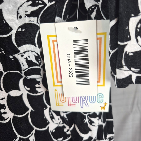 LuLaRoe Irma Tunic Shirt Womens XXS 0 Loose High Low Hem Mid Length Sleeve New - Picture 5 of 16